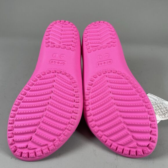 Crocs Kadee II Women’s Size 7 Strappy Slip On Sandals Electric Pink Casual NEW - Picture 4 of 6